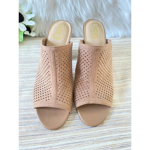 Circus by Sam Edelman Womens Tan Slip-On Open Toe Clog Sandals US 9.5 Boho - Picture 2 of 12